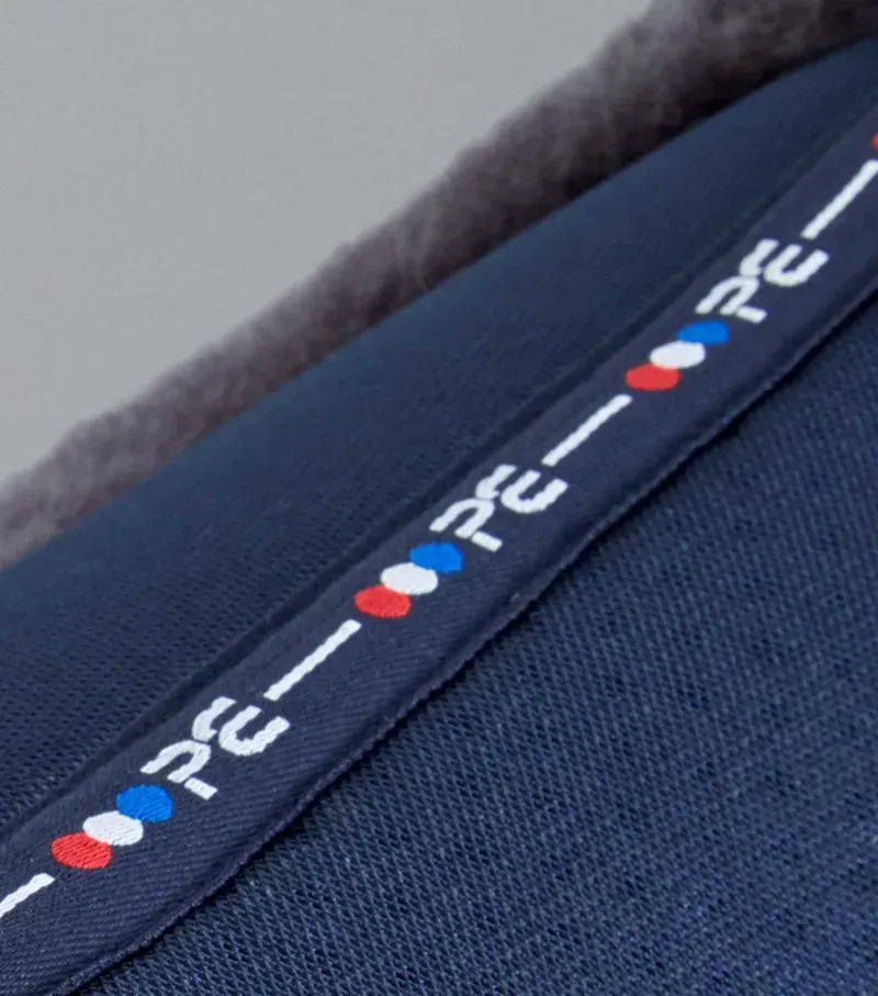 Premier Equine Close Contact Airtechnology Shockproof Wool Dressage Square - Navy/Grey-5