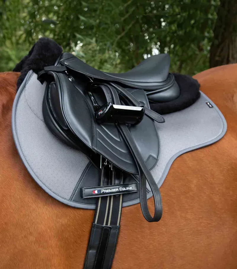 Premier Equine Close Contact Airtechnology Shockproof Wool GP/Jump Square - Grey/Black-1