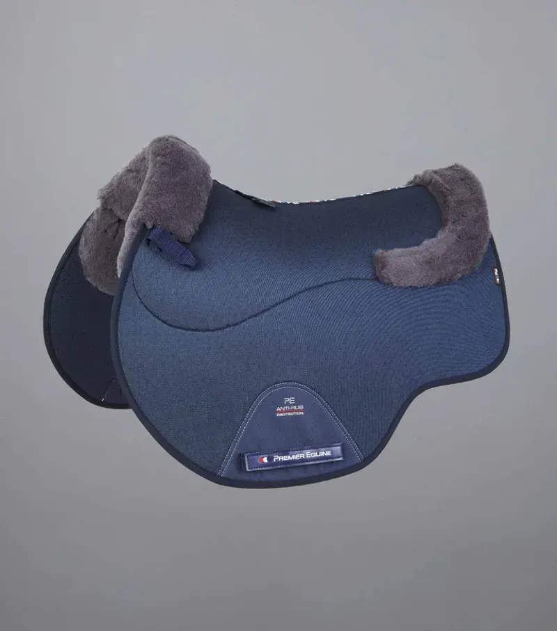 Premier Equine Close Contact Airtechnology Shockproof Wool GP/Jump Square - Navy/Grey