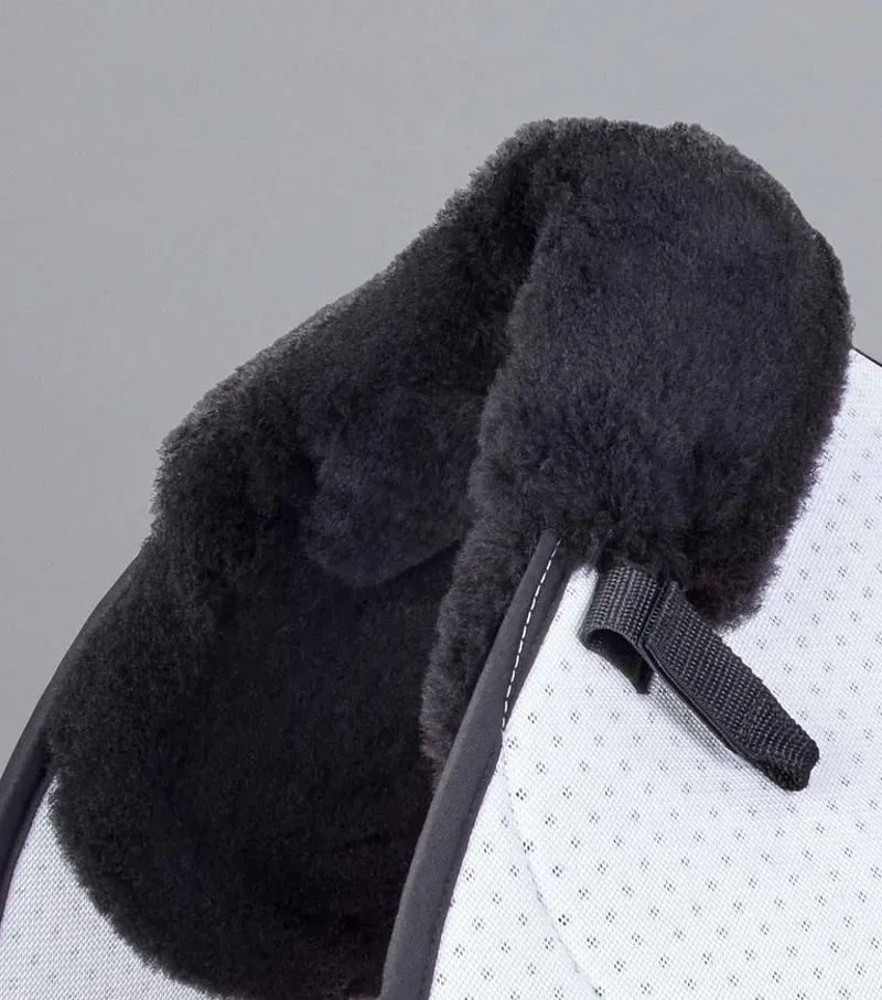 Premier Equine Close Contact Airtechnology Shockproof Wool GP/Jump Square - White/Black-2