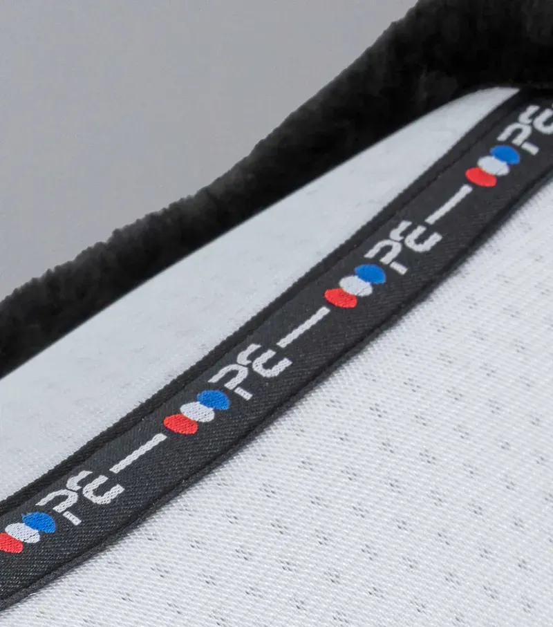 Premier Equine Close Contact Airtechnology Shockproof Wool GP/Jump Square - White/Black-5
