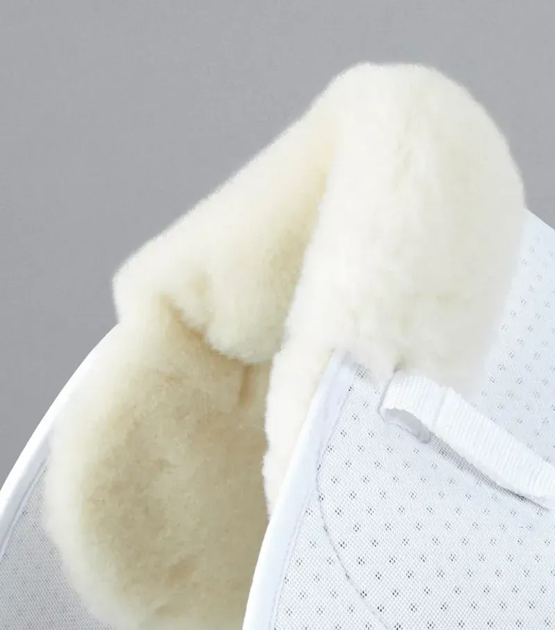 Premier Equine Close Contact Airtechnology Shockproof Wool GP/Jump Square - White/Natural-2