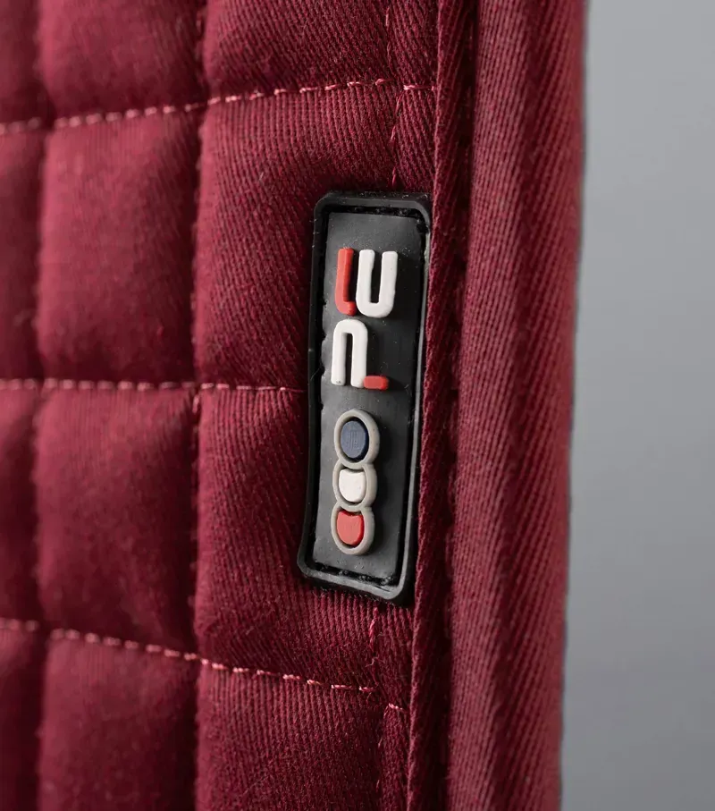 Premier Equine Close Contact Cotton Dressage Saddle Pad - Burgundy-1