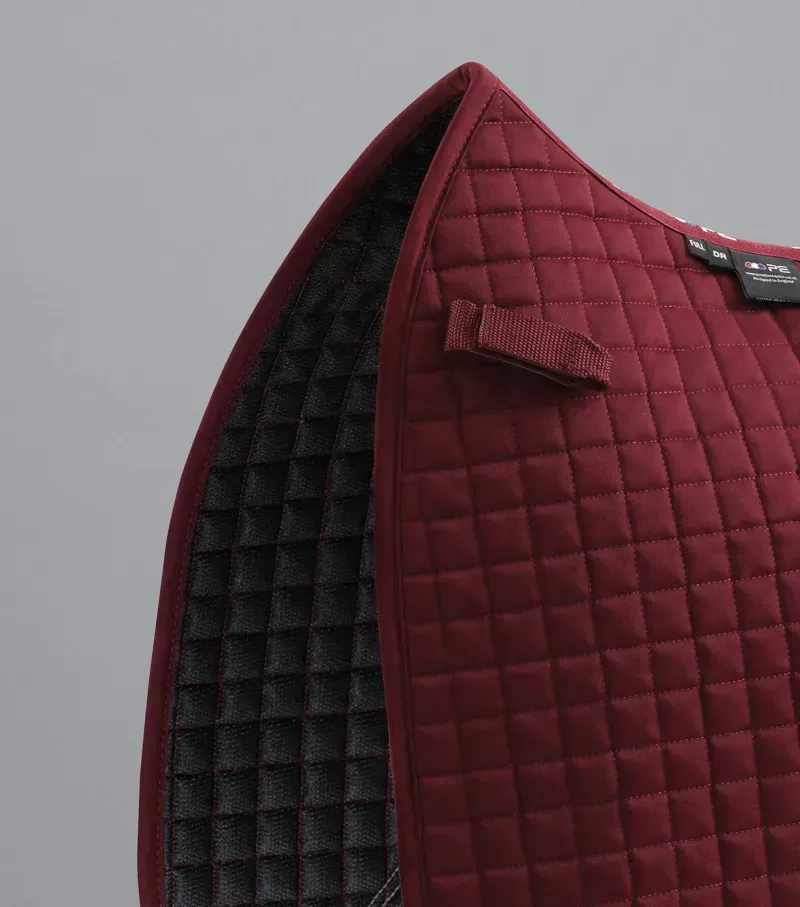 Premier Equine Close Contact Cotton Dressage Saddle Pad - Burgundy-2