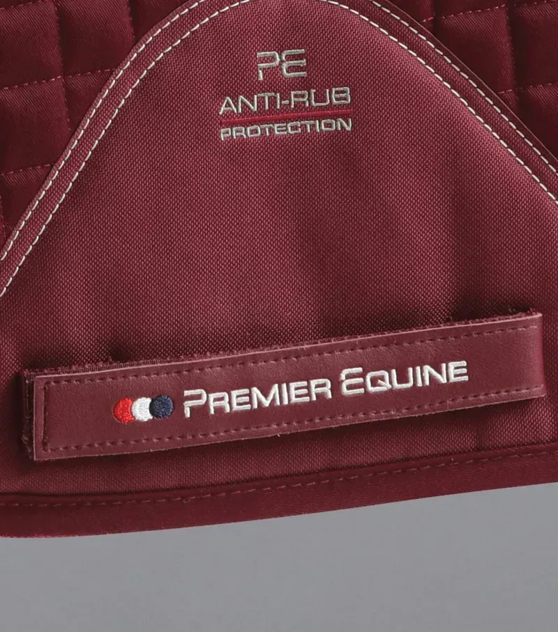 Premier Equine Close Contact Cotton Dressage Saddle Pad - Burgundy-4
