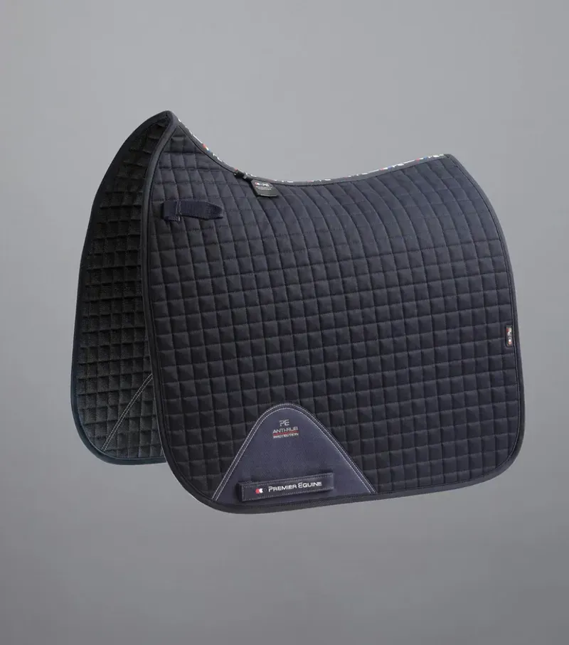 Premier Equine Close Contact Cotton Dressage Saddle Pad - Navy
