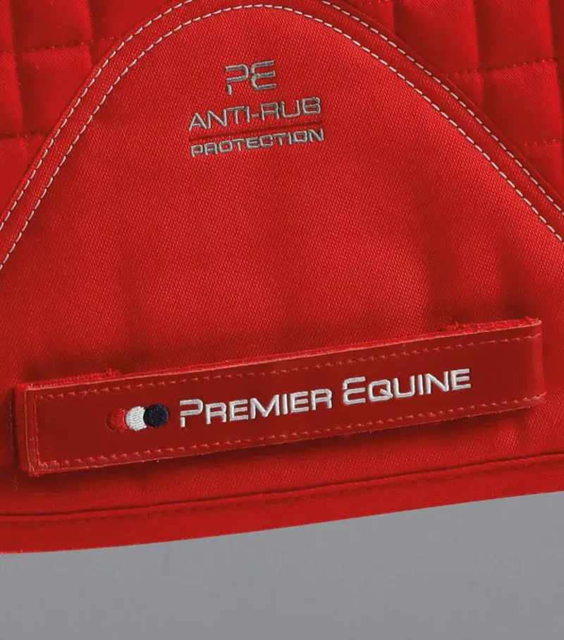 Premier Equine Close Contact Cotton Dressage Saddle Pad - Red-4