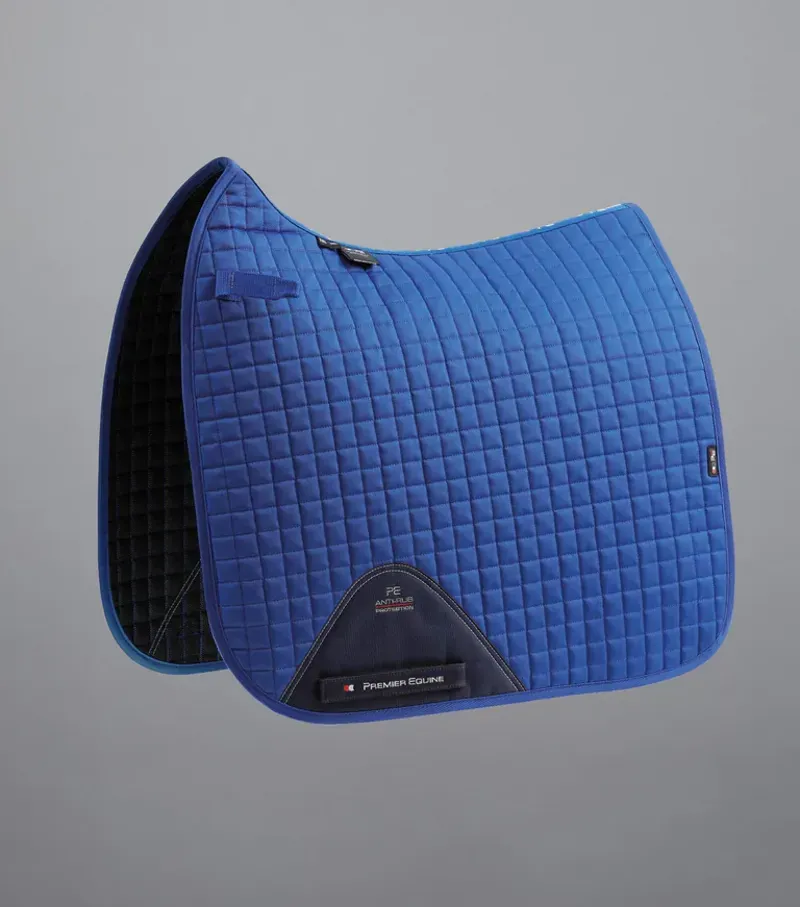 Premier Equine Close Contact Cotton Dressage Saddle Pad - Royal Blue