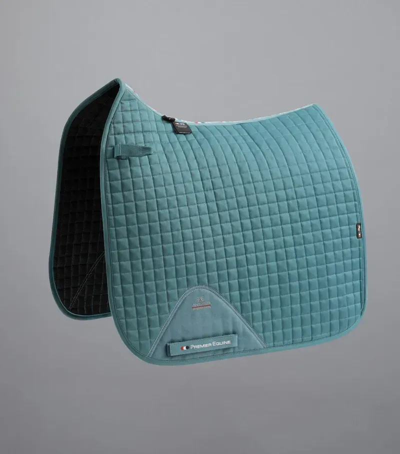 Premier Equine Close Contact Cotton Dressage Saddle Pad - Turquoise