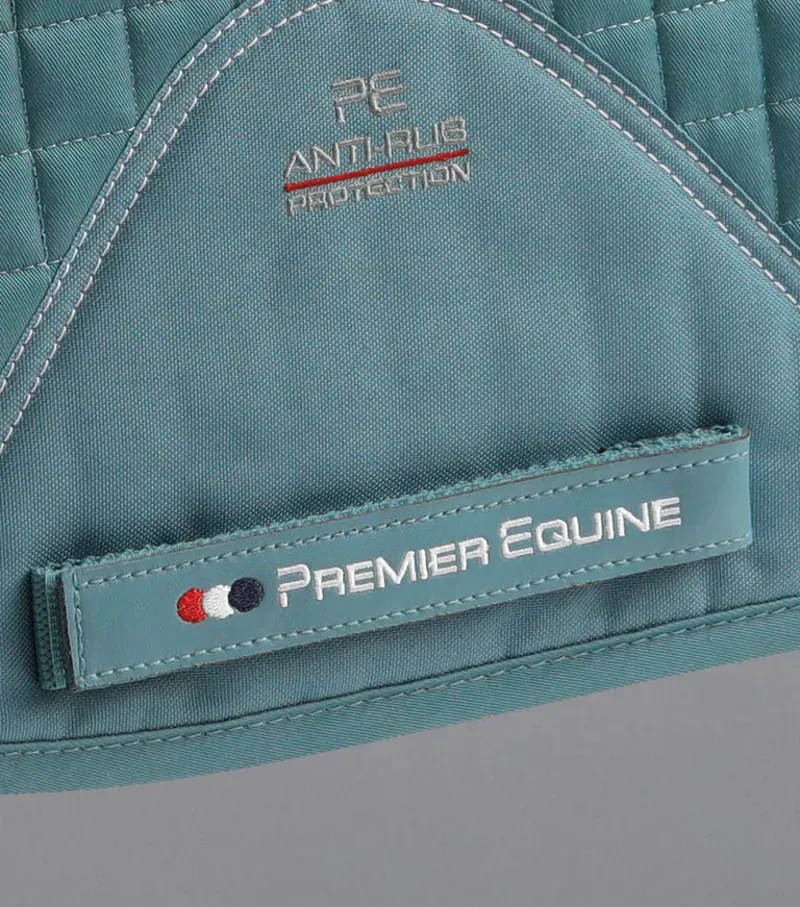 Premier Equine Close Contact Cotton Dressage Saddle Pad - Turquoise-4