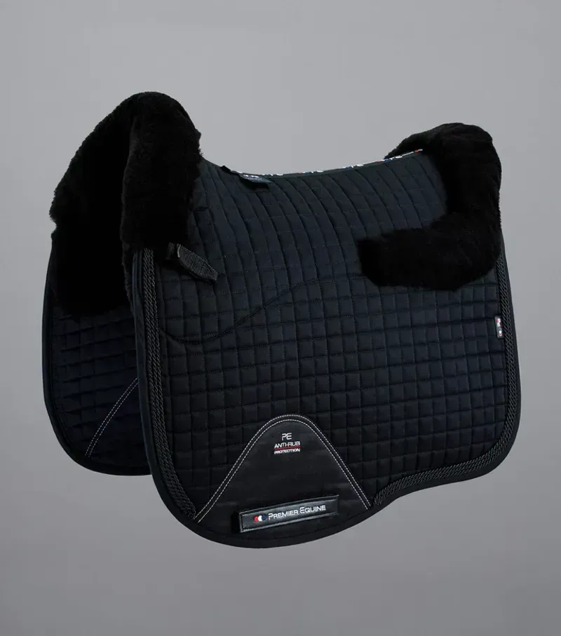 Premier Equine Close Contact Merino Wool European Dressage Square - Black/Black