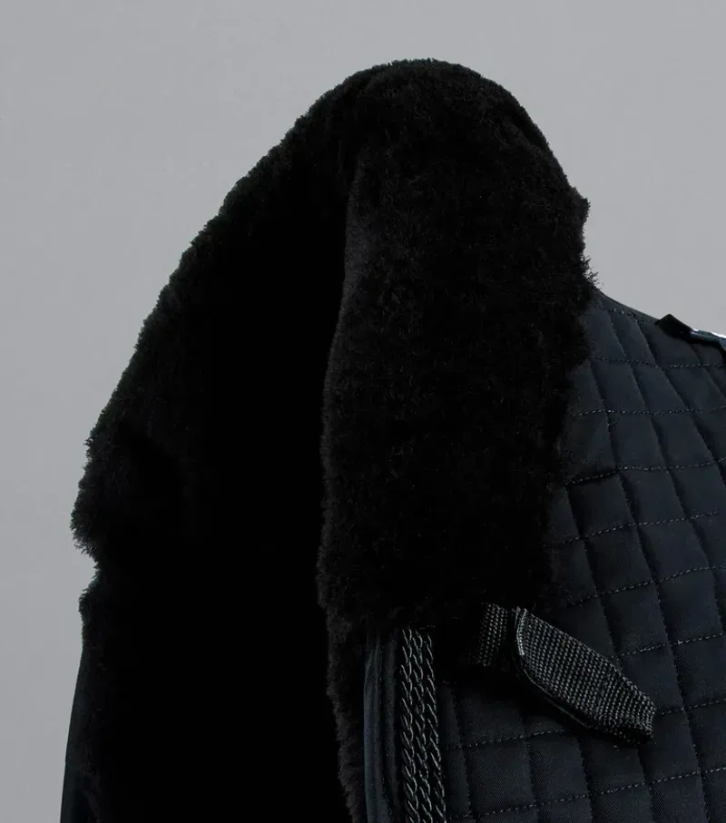 Premier Equine Close Contact Merino Wool European Dressage Square - Black/Black-1