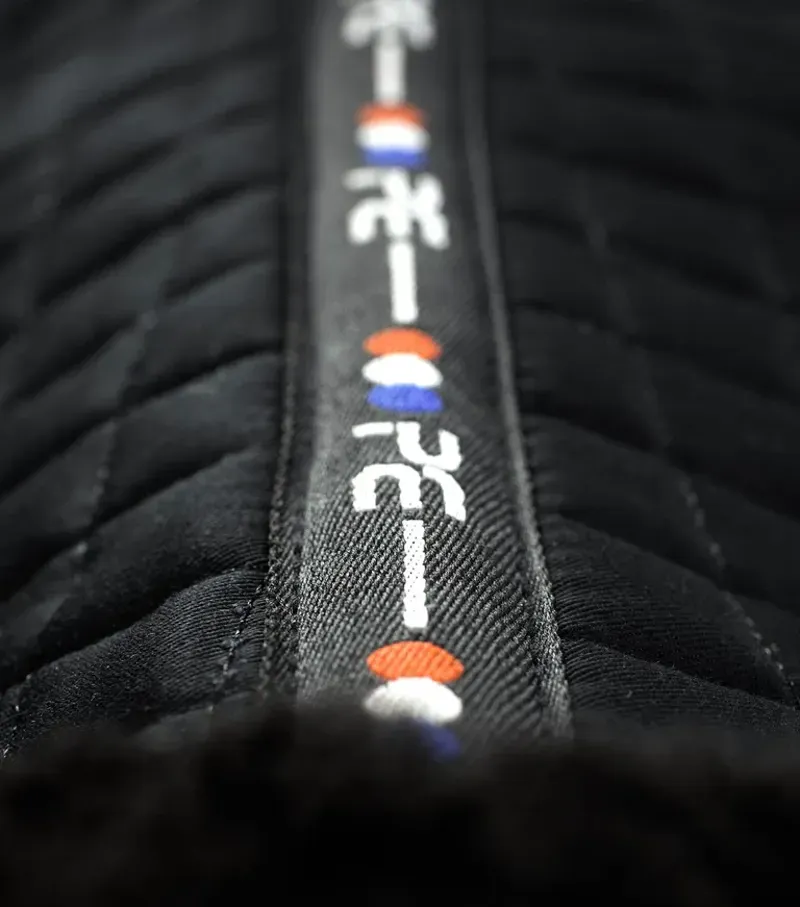 Premier Equine Close Contact Merino Wool European Dressage Square - Black/Black-3