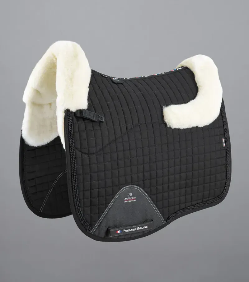 Premier Equine Close Contact Merino Wool European Dressage Square - Black/Natural