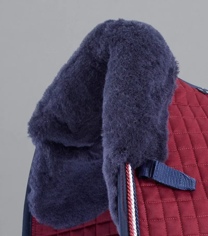 Premier Equine Close Contact Merino Wool European Dressage Square - Burgundy/Navy-1