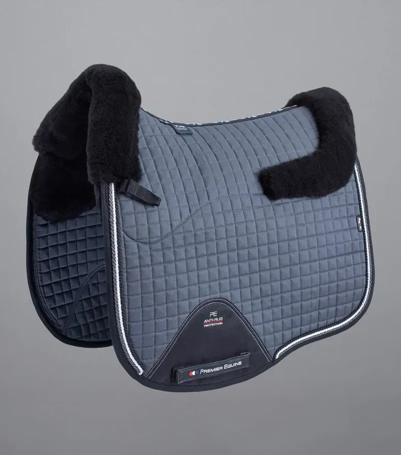 Premier Equine Close Contact Merino Wool European Dressage Square - Grey/Black