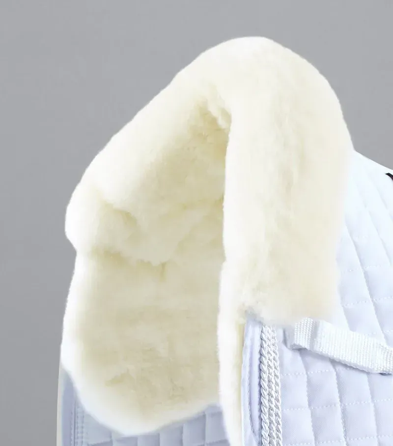 Premier Equine Close Contact Merino Wool European Dressage Square - White/Natural-2