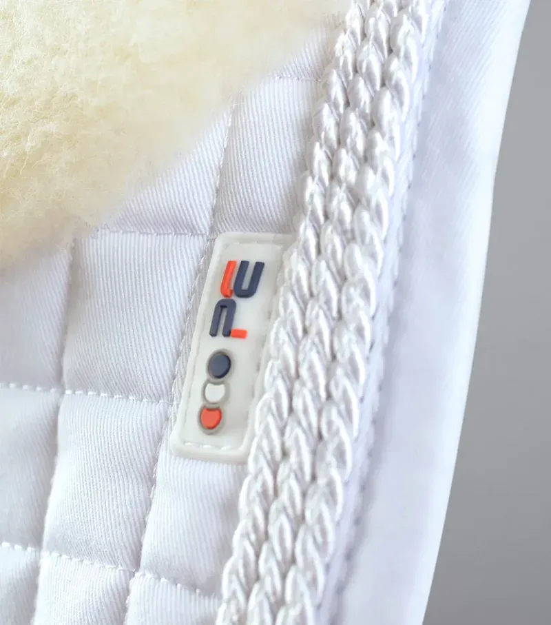 Premier Equine Close Contact Merino Wool European Dressage Square - White/Natural-3