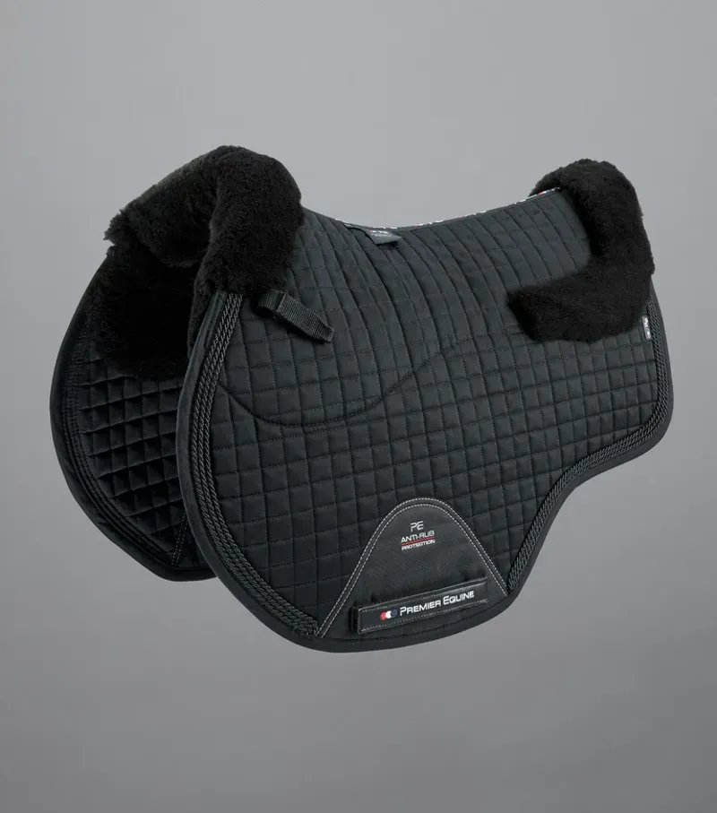 Premier Equine Close Contact Merino Wool European GP/Jump Square - Black/Black