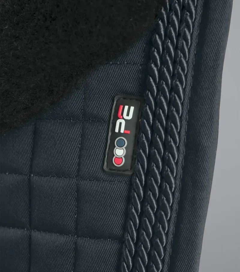 Premier Equine Close Contact Merino Wool European GP/Jump Square - Black/Black-3