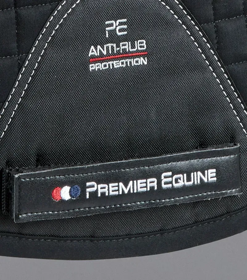 Premier Equine Close Contact Merino Wool European GP/Jump Square - Black/Black-4