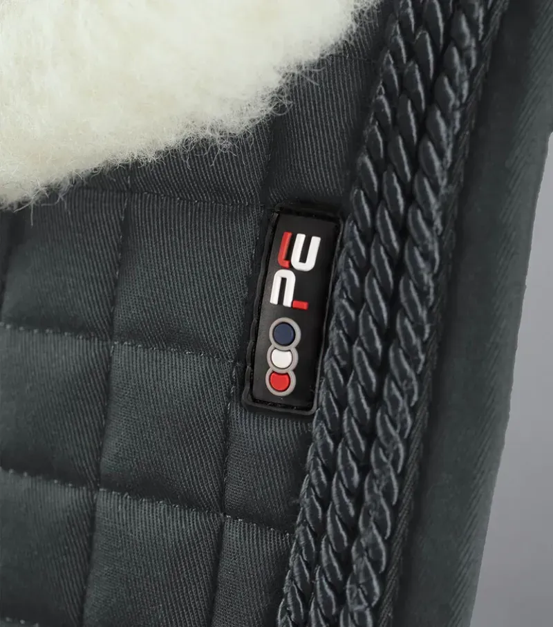 Premier Equine Close Contact Merino Wool European GP/Jump Square - Black/Natural-3