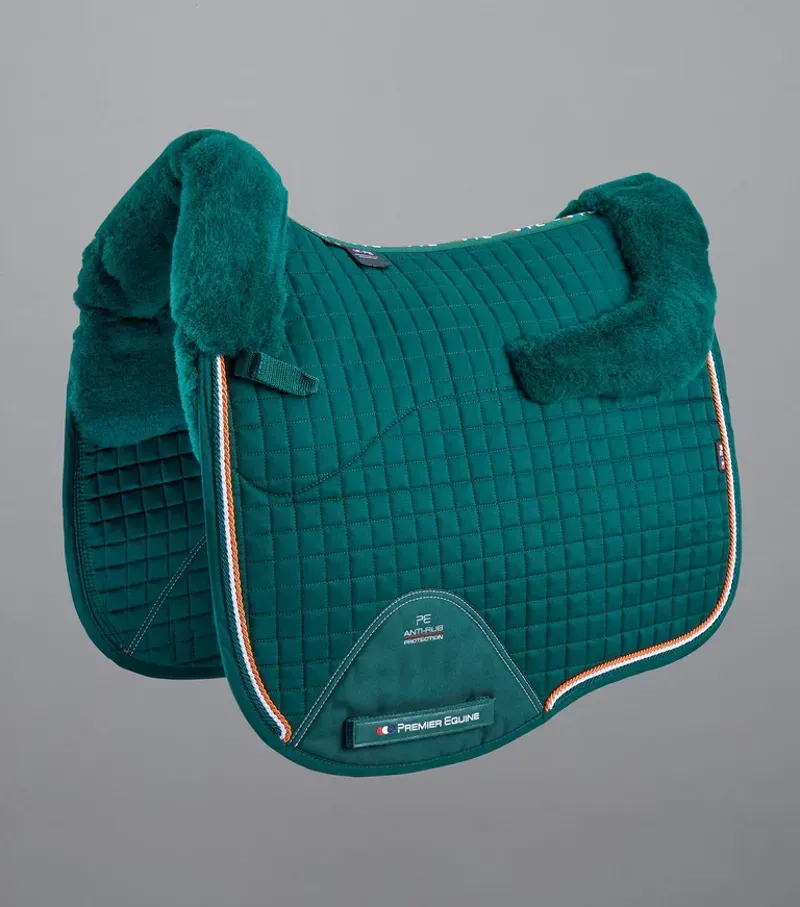 Premier Equine Close Contact Merino Wool European Dressage Square - Green/Green