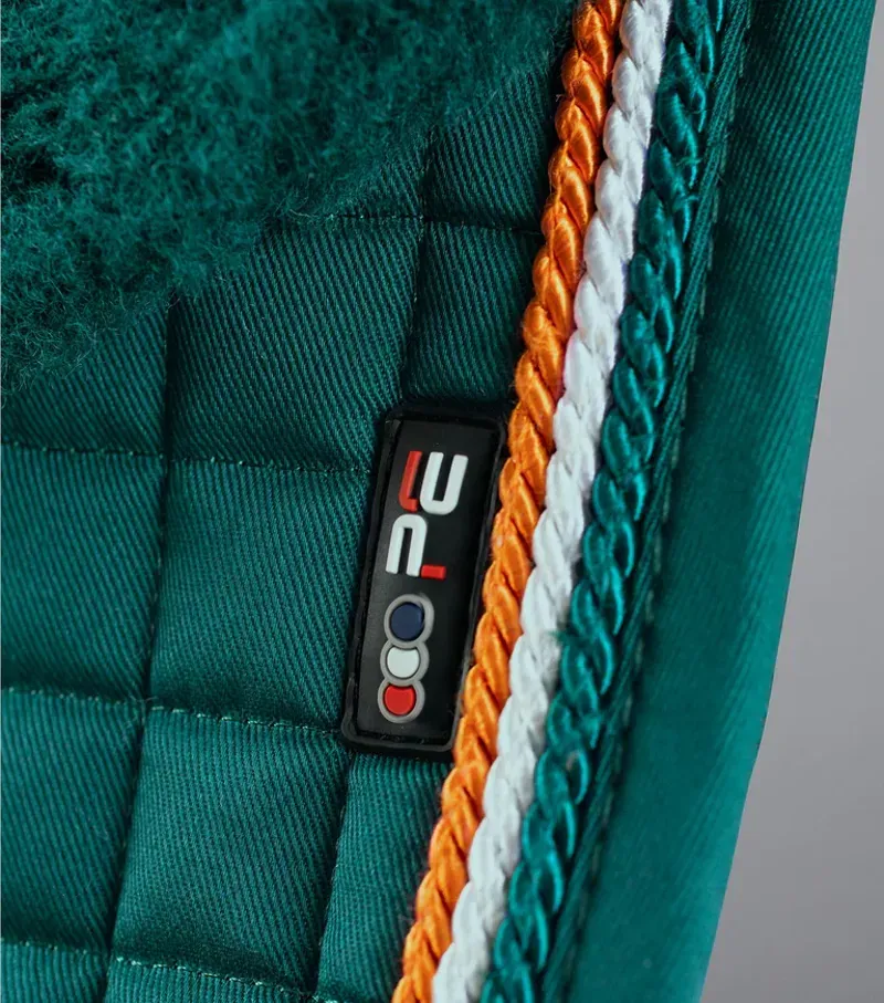 Premier Equine Close Contact Merino Wool European GP/Jump Square - Green/Green-1