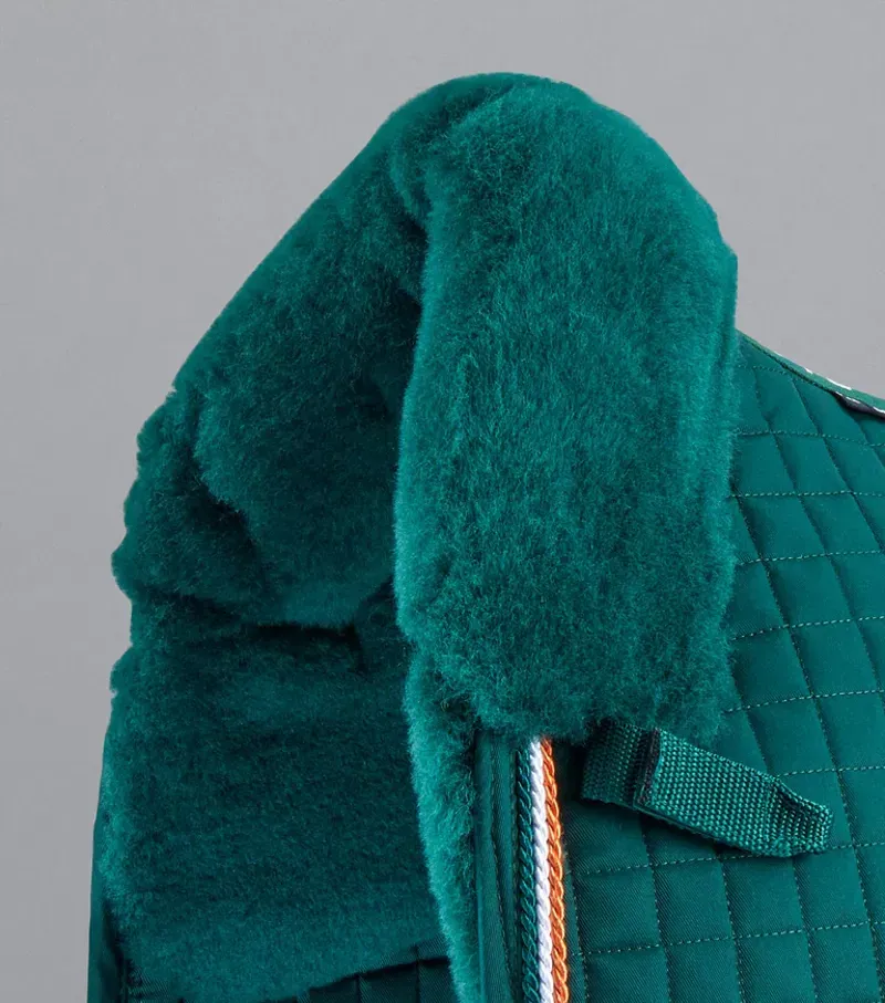 Premier Equine Close Contact Merino Wool European Dressage Square - Green/Green-1