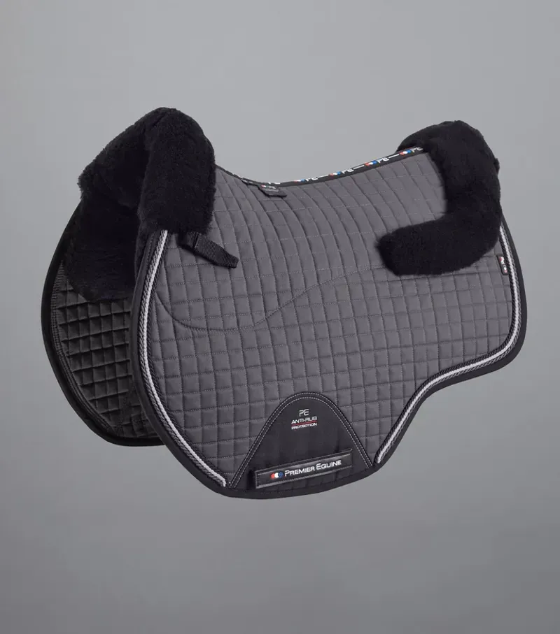 Premier Equine Close Contact Merino Wool European GP/Jump Square - Grey/Black