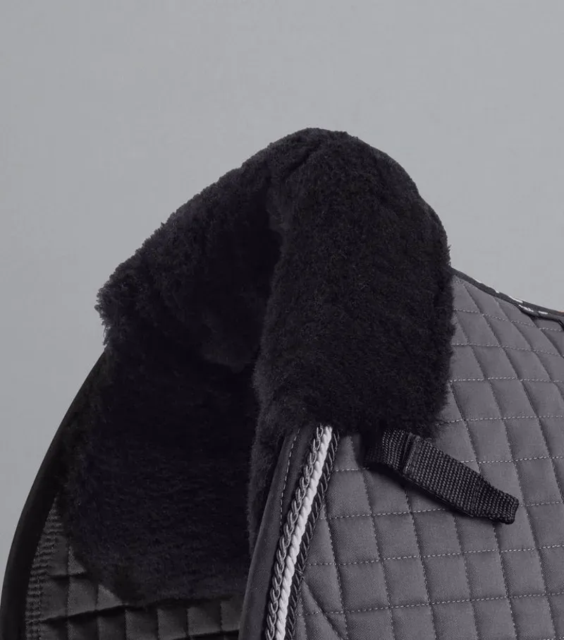 Premier Equine Close Contact Merino Wool European GP/Jump Square - Grey/Black-2