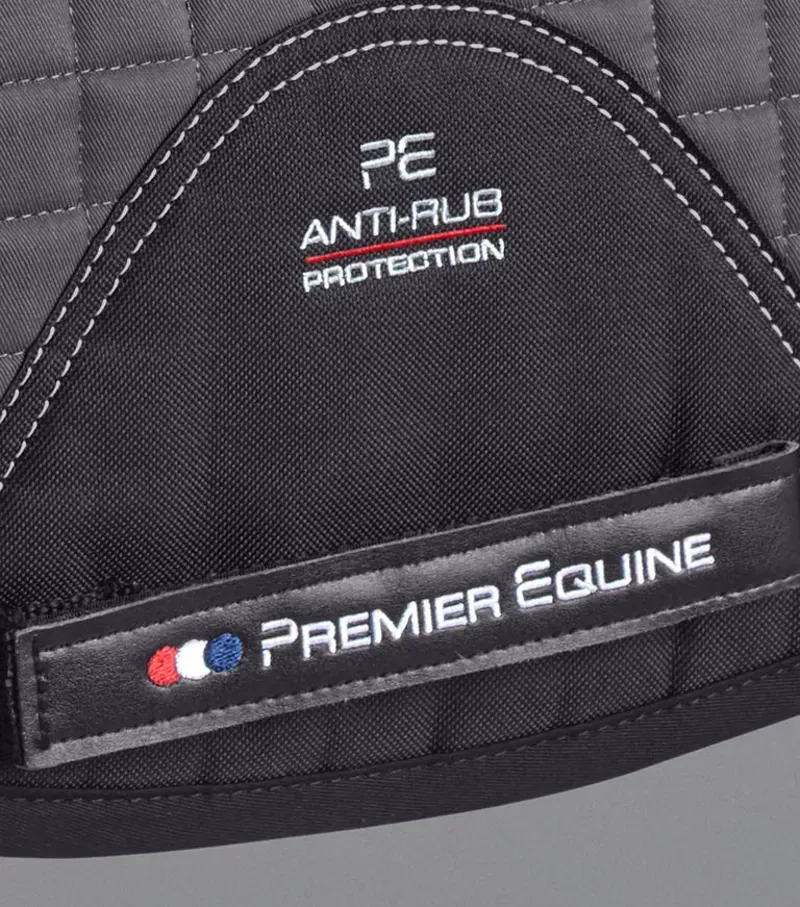 Premier Equine Close Contact Merino Wool European GP/Jump Square - Grey/Black-4