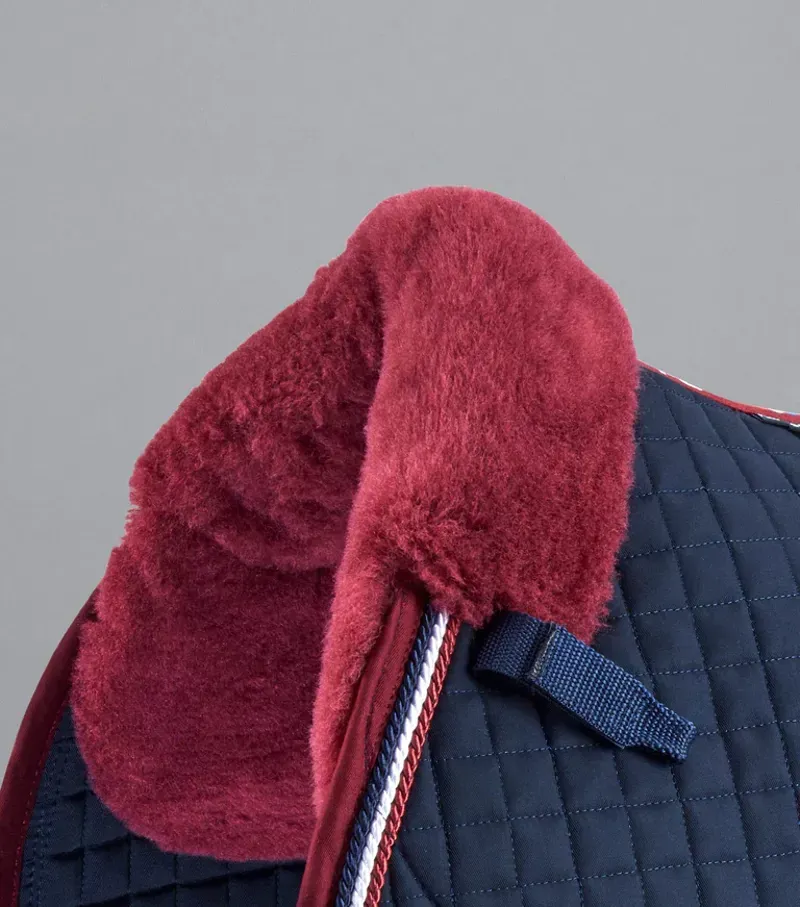 Premier Equine Close Contact Merino Wool European GP/Jump Square - Navy/Burgundy-2