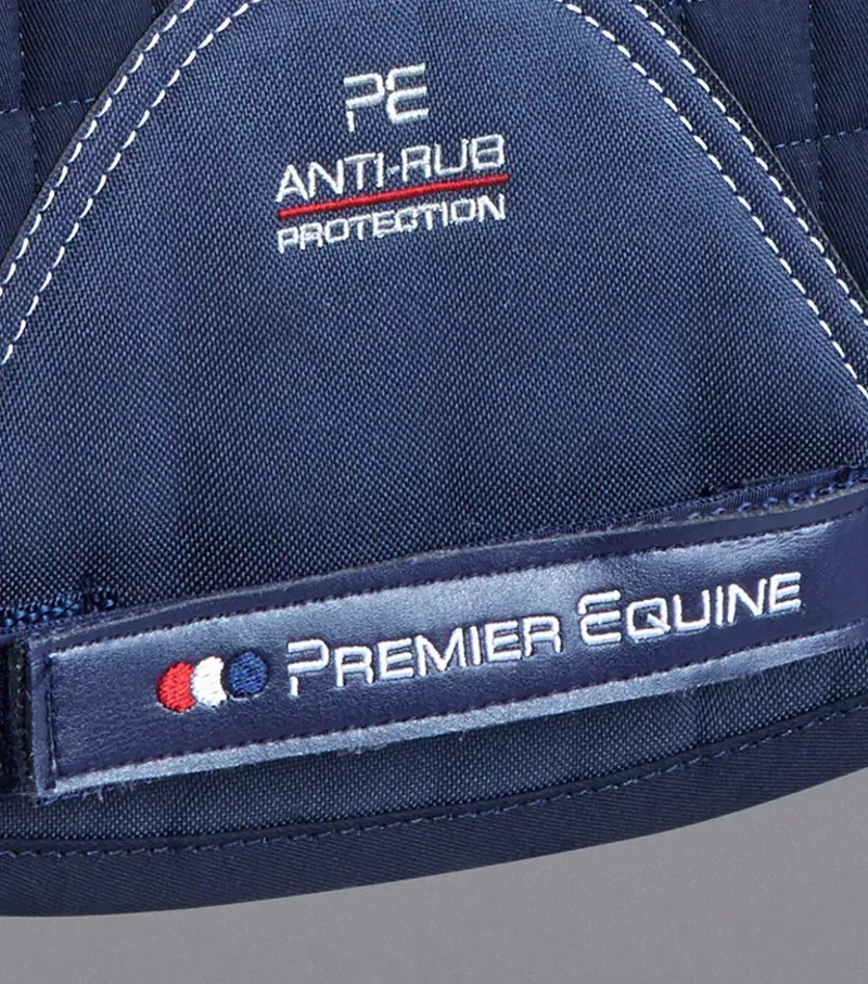 Premier Equine Close Contact Merino Wool European GP/Jump Square - Navy/Natural-4