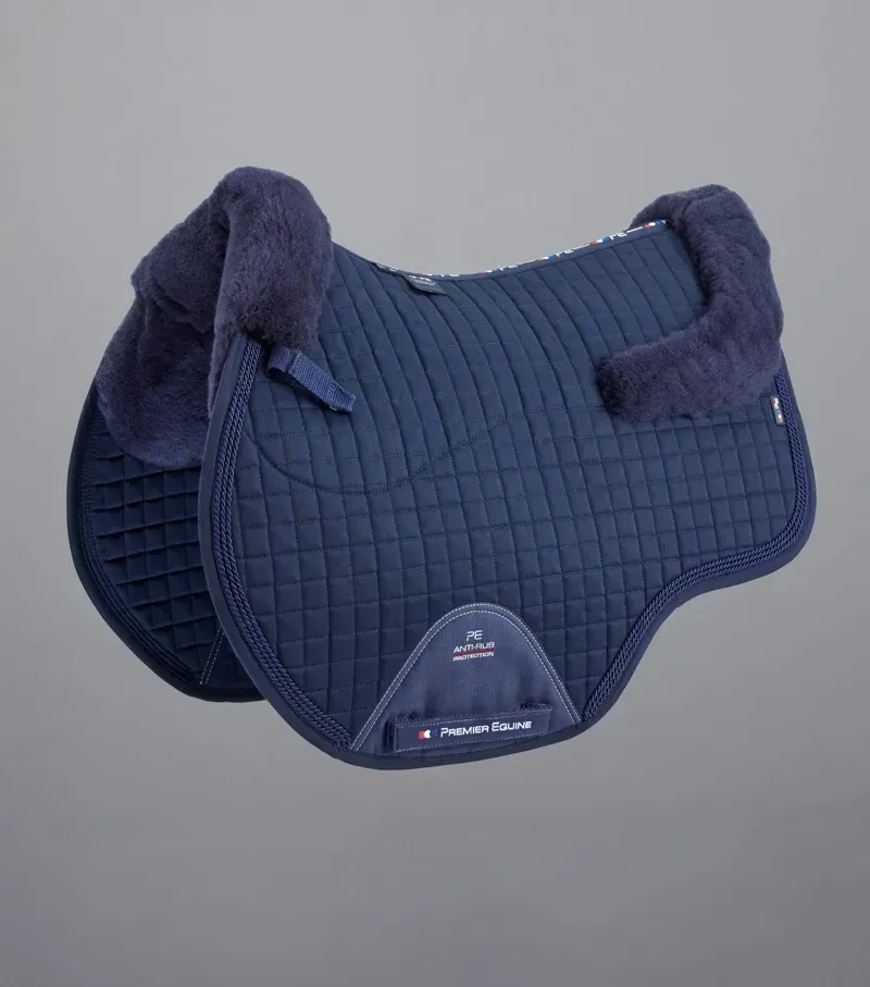Premier Equine Close Contact Merino Wool European GP/Jump Square - Navy/Navy