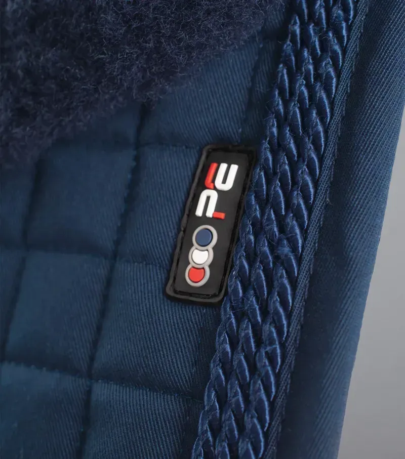 Premier Equine Close Contact Merino Wool European GP/Jump Square - Navy/Navy-3