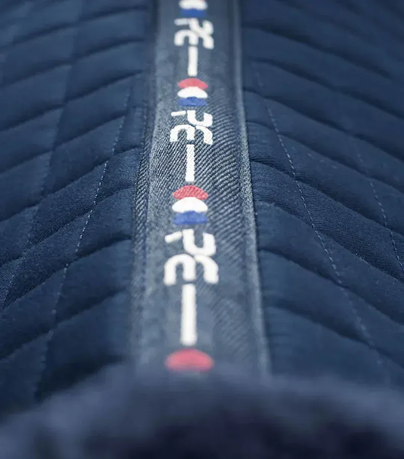 Premier Equine Close Contact Merino Wool European GP/Jump Square - Navy/Navy-5