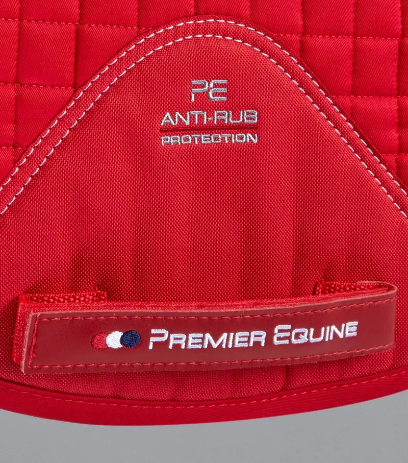 Premier Equine Merino Wool GP/Jump Numnah - Red/Navy Wool-4