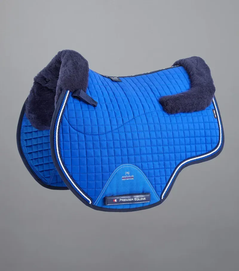 Premier Equine Close Contact Merino Wool European GP/Jump Square - Royal Blue/Navy