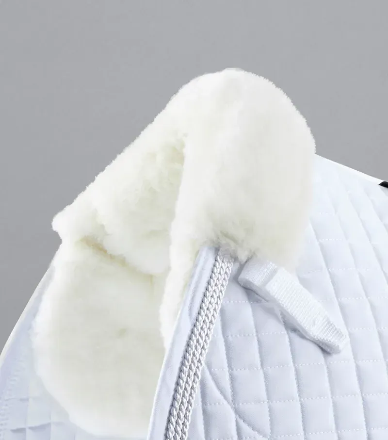 Premier Equine Close Contact Merino Wool European GP/Jump Square - White/Natural-2