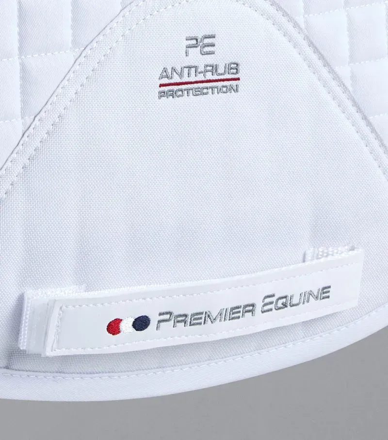 Premier Equine Close Contact Merino Wool European GP/Jump Square - White/Natural-4