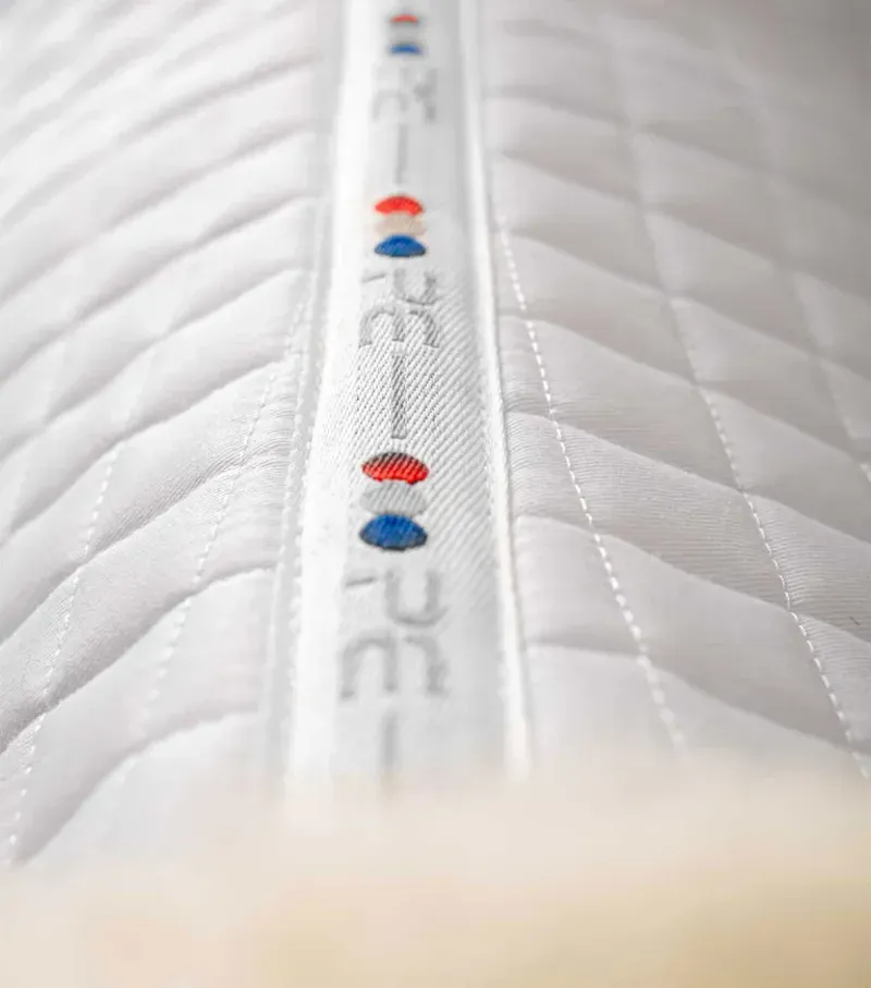 Premier Equine Close Contact Merino Wool European Dressage Square - White/Natural-4
