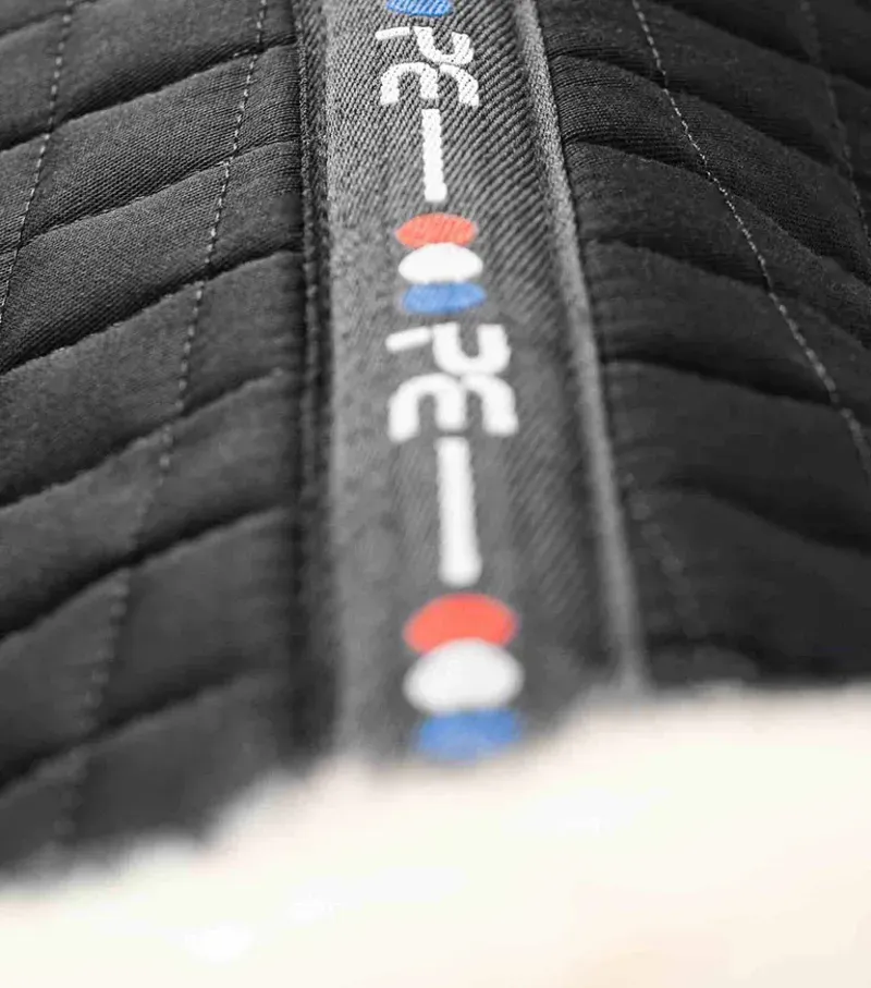 Premier Equine Close Contact Merino Wool European Dressage Square - Black/Natural-3