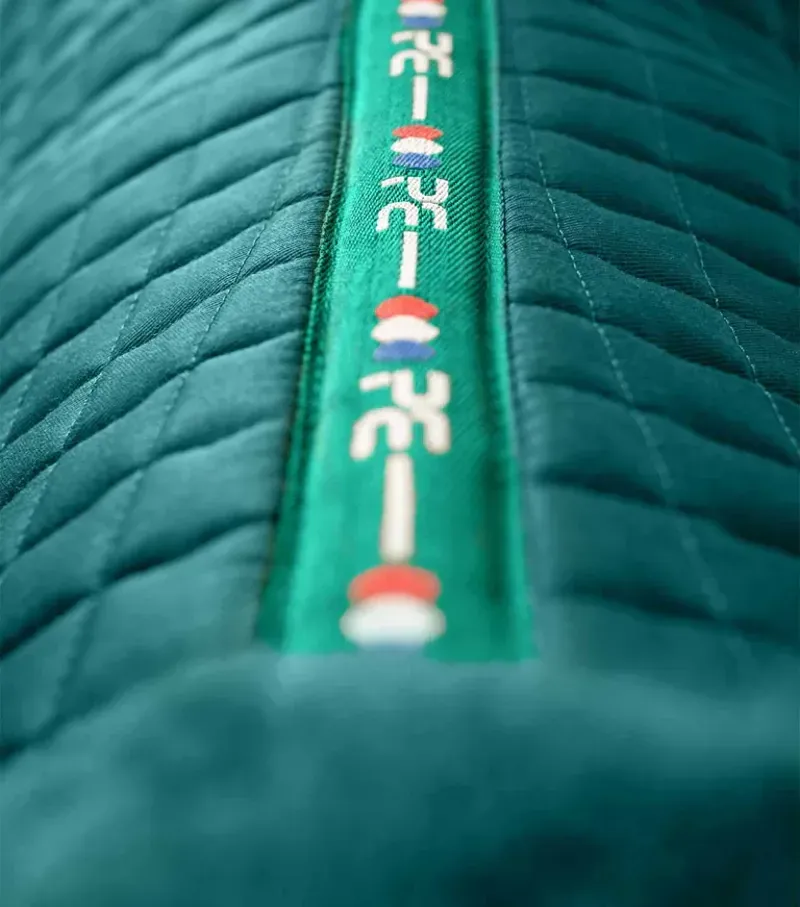 Premier Equine Close Contact Merino Wool European Dressage Square - Green/Green-3