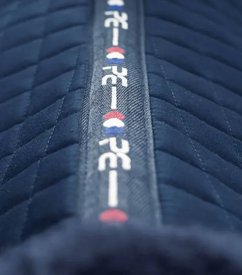 Premier Equine Close Contact Merino Wool European Dressage Square - Navy/Navy-3
