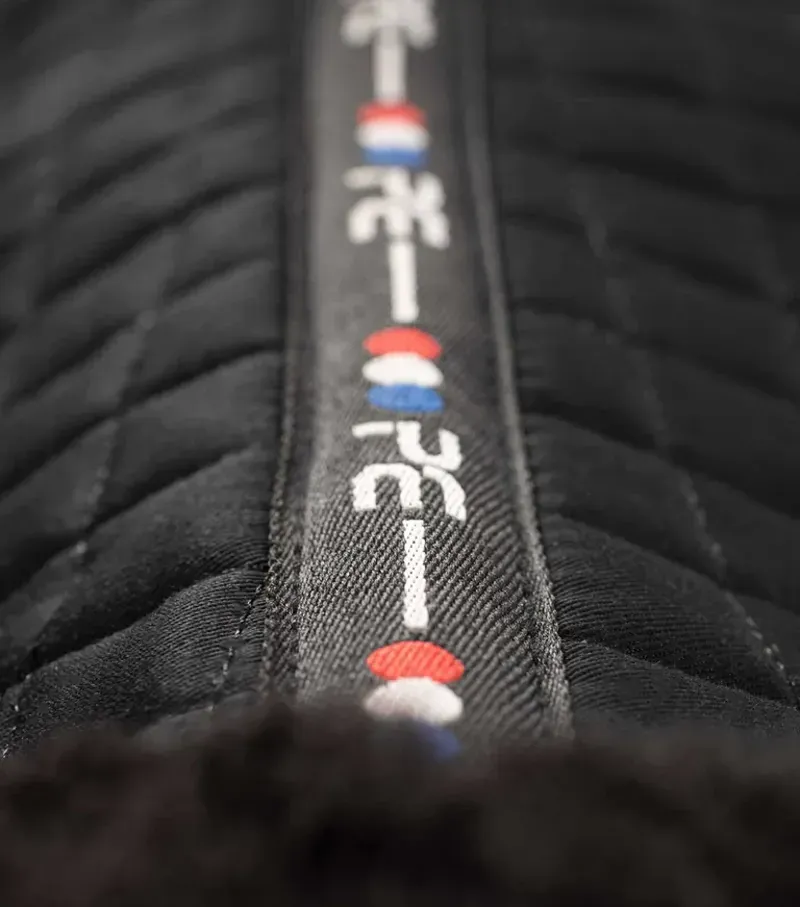 Premier Equine Close Contact Merino Wool European GP/Jump Square - Black/Black-5