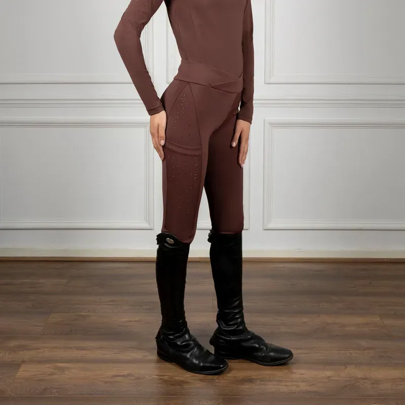 Coldstream Jedburgh Riding Tights - Chocolate 