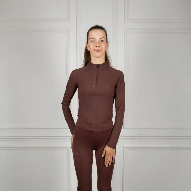 Coldstream NG Kids Jedburgh Long Sleeve Base Layer - Chocolate