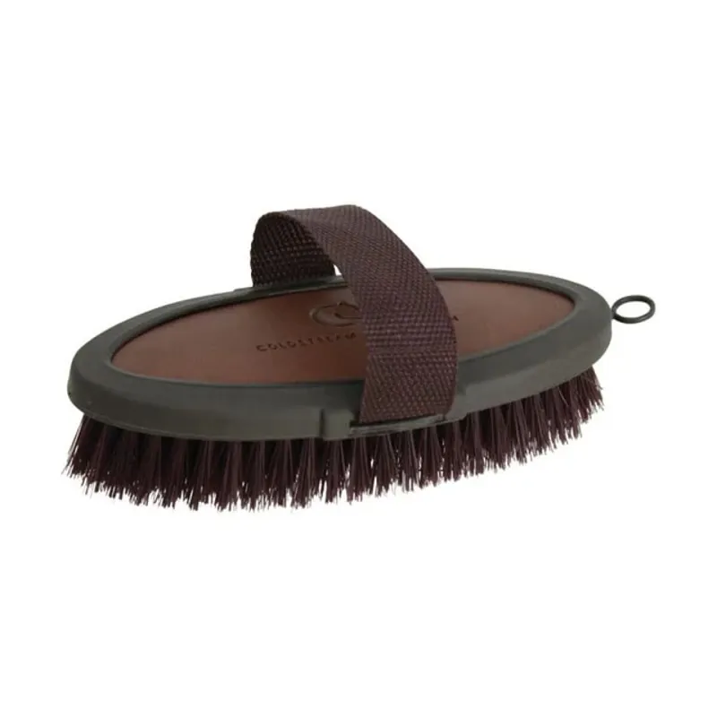 Coldstream Faux Leather Body Brush - Brown/Black