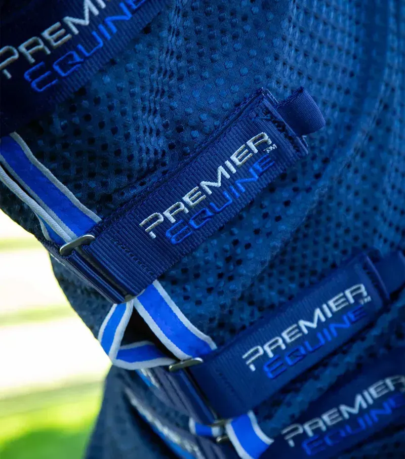 Premier Equine Combo Buster Waffle Horse Cooler Rug - Navy-3